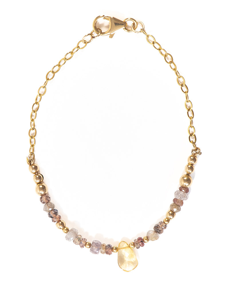 ROMA Sapphire and Citrine Gold Bracelet - Jitterbug Jewellery