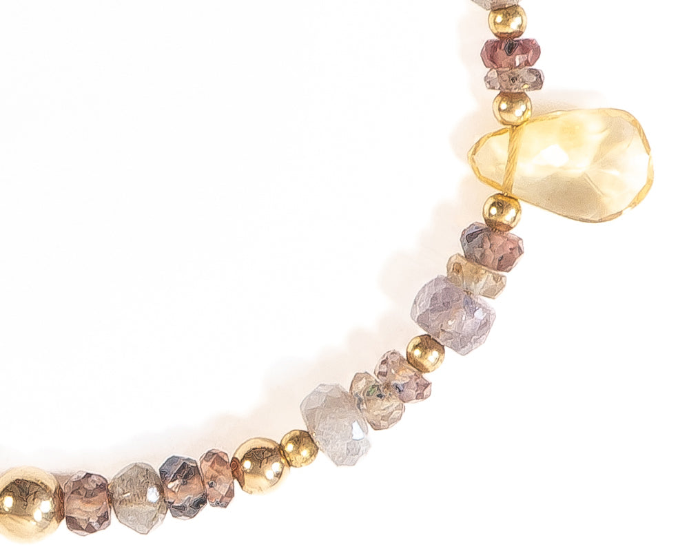 ROMA Sapphire and Citrine Gold Bracelet - Jitterbug Jewellery