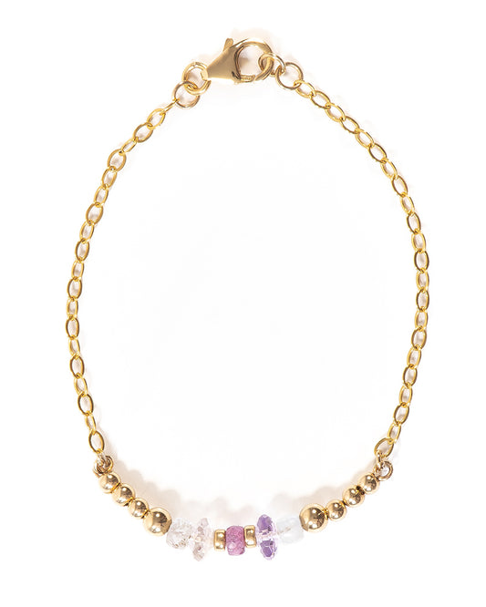 LULU Sapphire and Ametrine Gold Bracelet - Jitterbug Jewellery