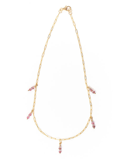 TABITHA Spinel and Tourmaline Gold Necklace - Jitterbug Jewellery