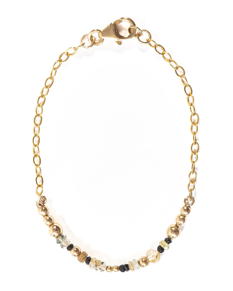 ZETA Sapphire and Spinel Gold Bracelet - Jitterbug Jewellery