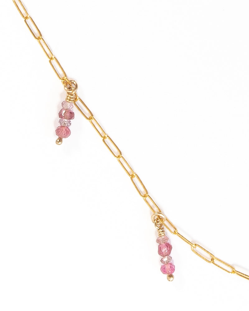 TABITHA Spinel and Tourmaline Gold Necklace - Jitterbug Jewellery