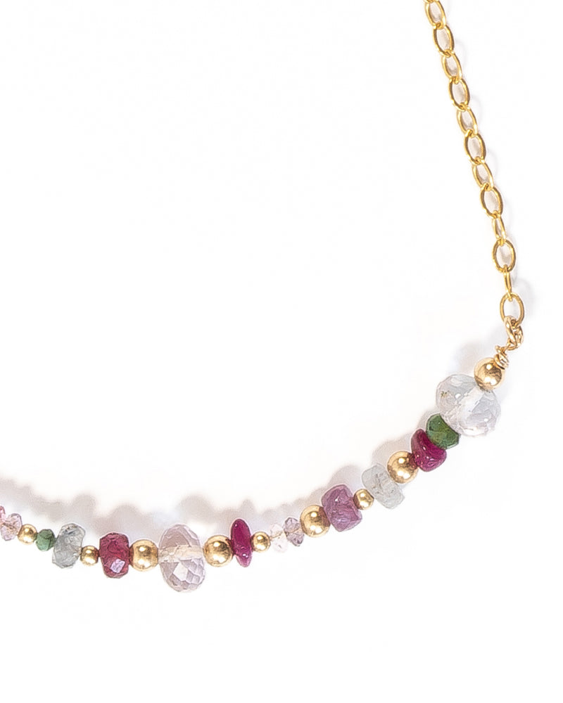 ROSA Sapphire, Ruby and Ametrine Gold Necklace - Jitterbug Jewellery