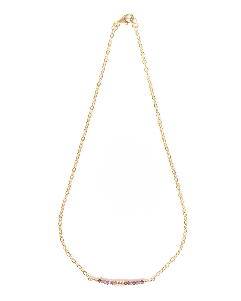 AMELIE Spinel Gold Necklace- Jitterbug Jewellery