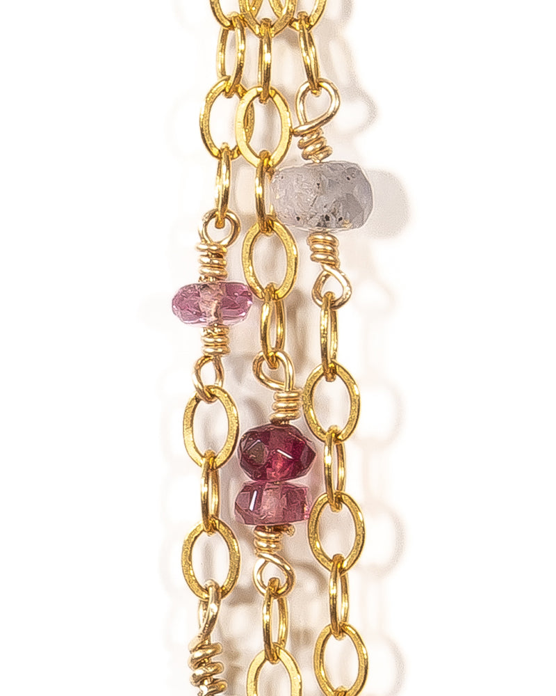 ELSA Tourmaline Waterfall Gold Earrings - Jitterbug Jewellery