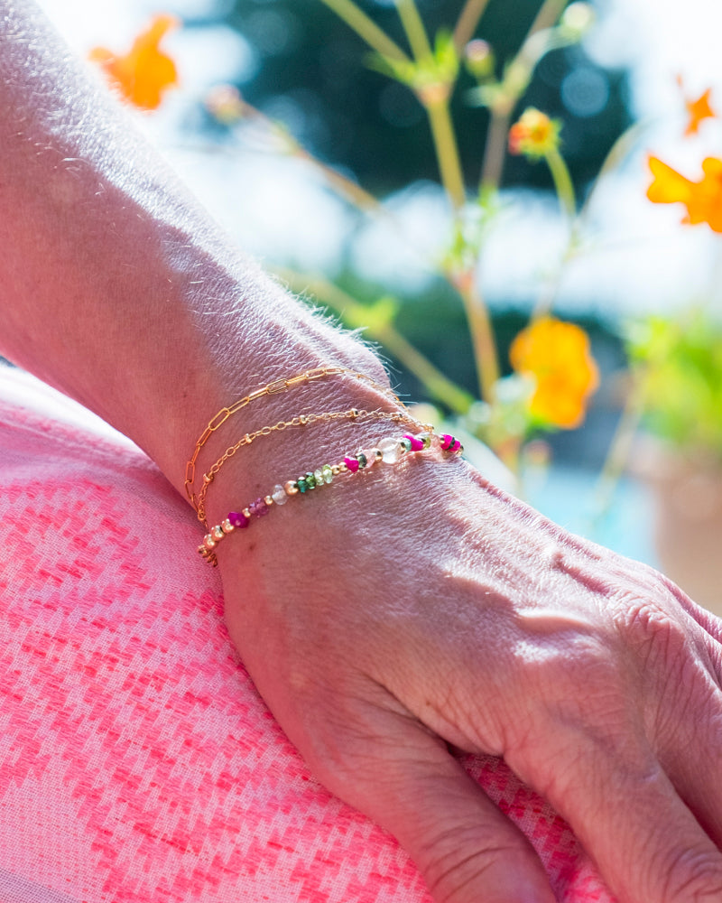 HOPE Tourmaline and Ruby Gold Bracelet