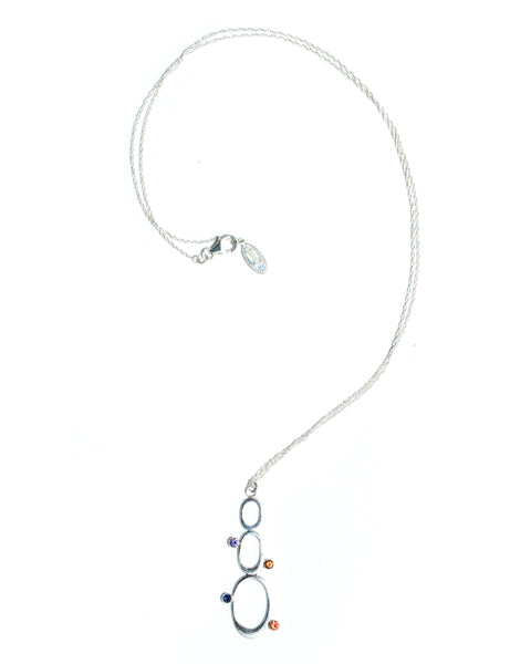 MARIANNE Sapphire, Iolite and Garnet Sterling Silver Pendant