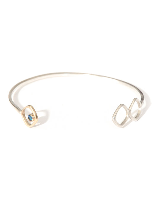 CHELSEA - Apatite 9ct Gold and Silver Cuff