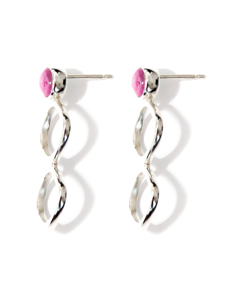 EDIE - Pink Tourmaline Drop Earrings